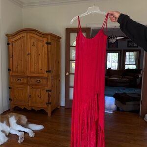 Jessica McClintock Vibrant Red High Low Dress